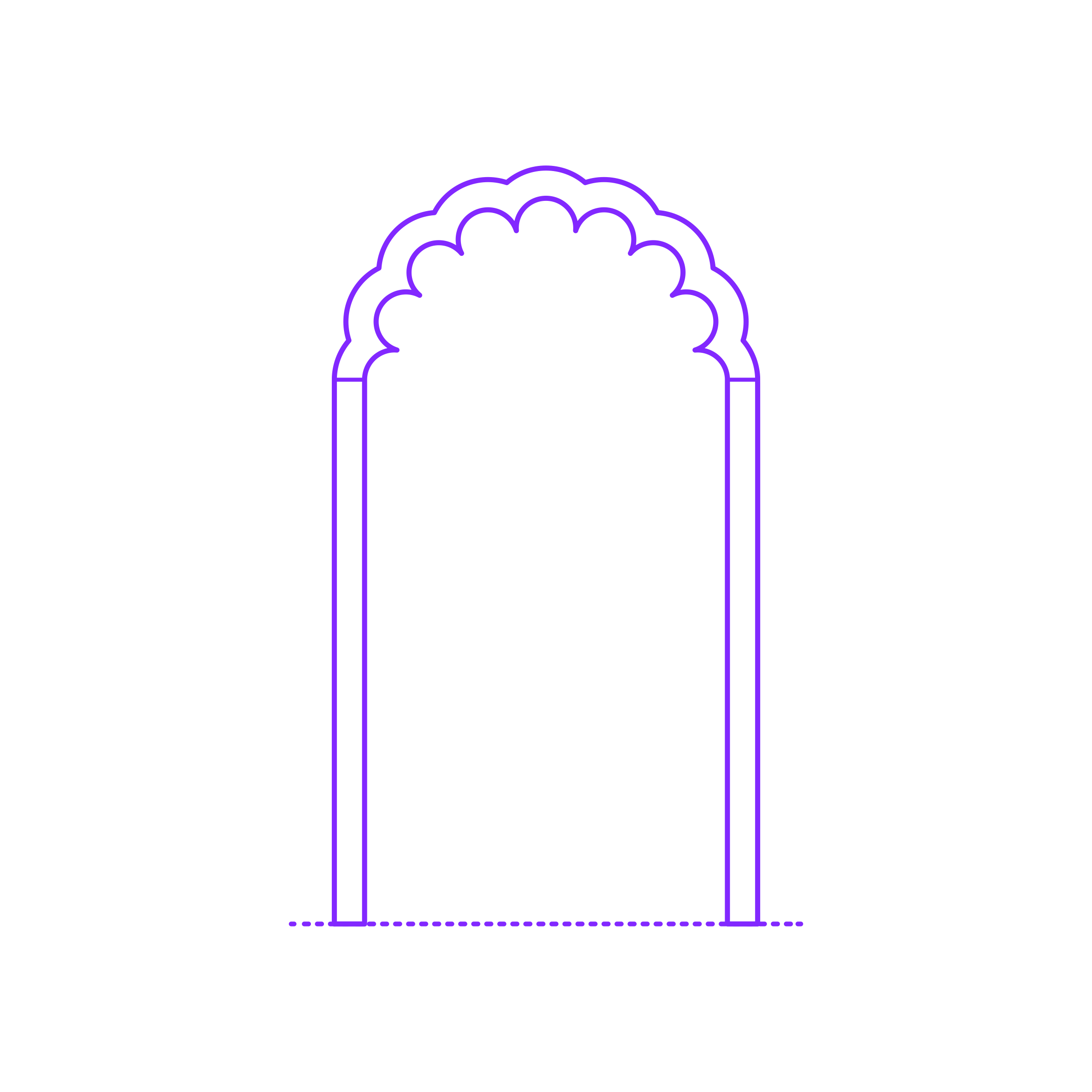 Buildings Arches Multifoil Rounded Sticker Outline Svg File Free Vectors